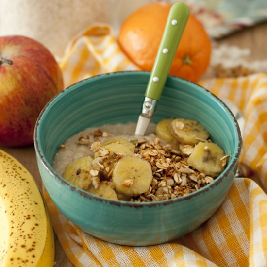 Coconut Banana Rice Flakes Porridge