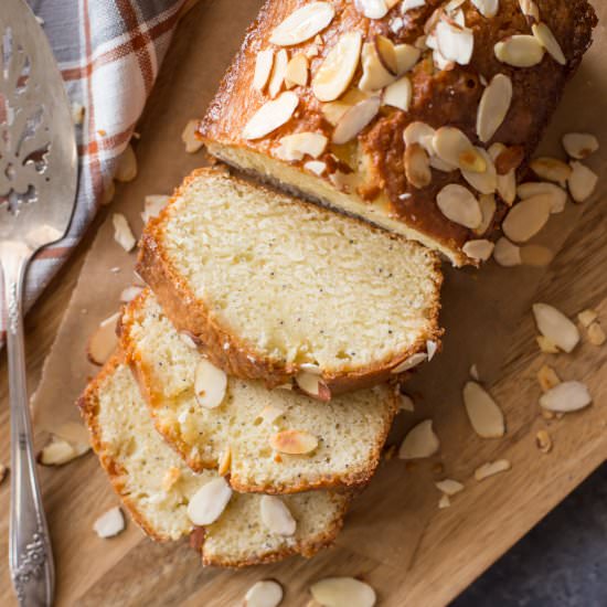 Glazed Almond Poppy Seed Bread