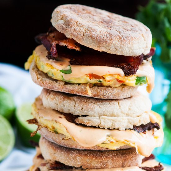 Chipotle Egg Breakfast Sandwiches