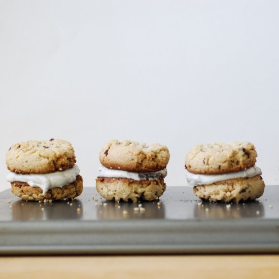 Almond Chocolate Chunk Sandwiches