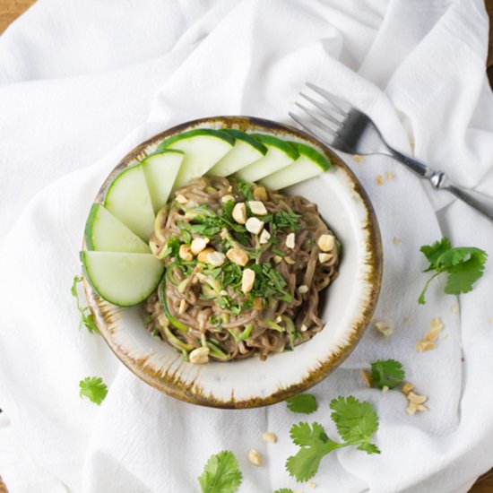 Noodle Bowls with Peanut Sauce