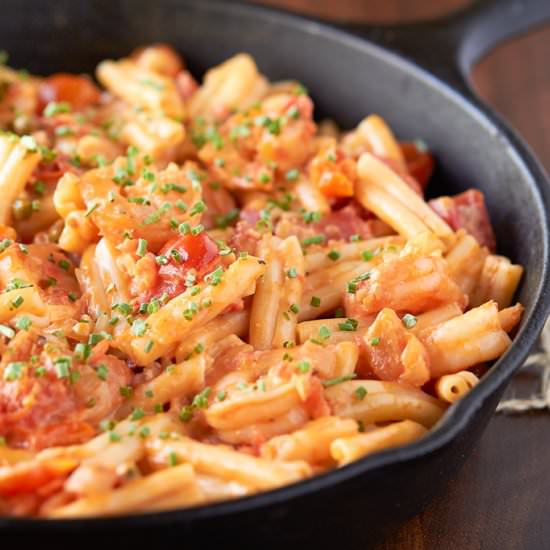 Pasta with Shrimp & Madeira Sauce