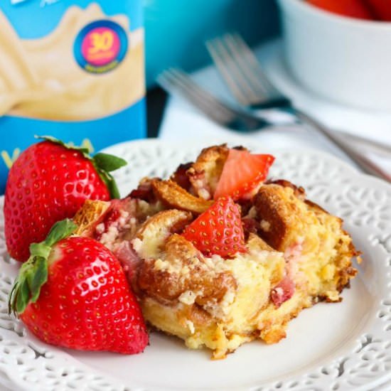 Strawberries Cream Croissant Bake