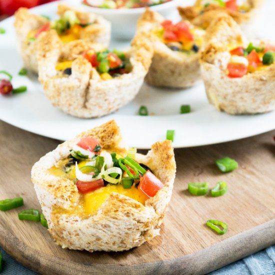 Cheesy Mexican Toast Cups