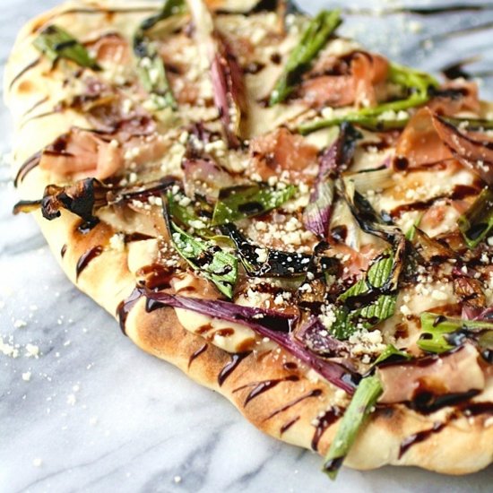 Grilled Flatbreads w/ Red Onions