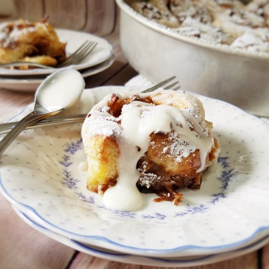 Apple Pie Puff Pastry Cinnamon Roll