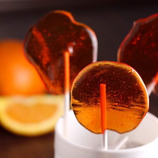 Orange Flavored Lollipops