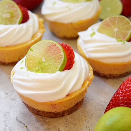 Strawberry Key Lime Mini Pies