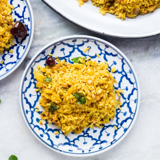 Raw Mango and Turmeric Brown Rice