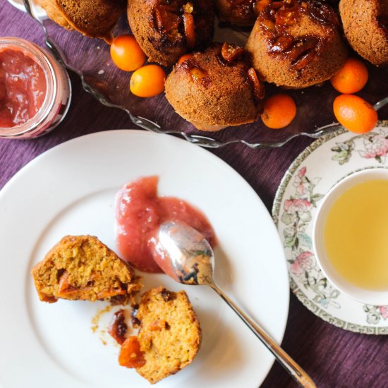 Kumquat Carrot Cake Muffins