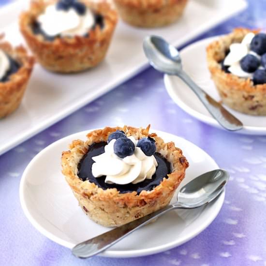 Coconut Macaroon Cup Blueberry Curd