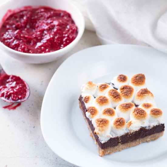 Raspberry S’mores Bars