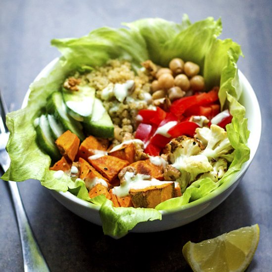 Roasted Sweet Potato Salad Bowl