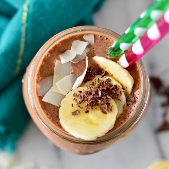 Mocha Banana Protein Smoothie