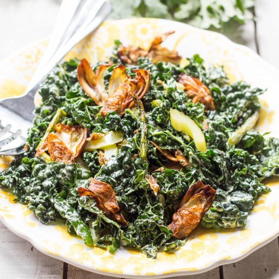 Artichoke, Kale + Asparagus Salad