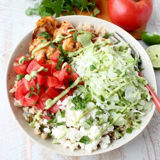 Shrimp & Rice Taco Salad