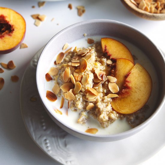 Spiced Peach Quinoa Porridge