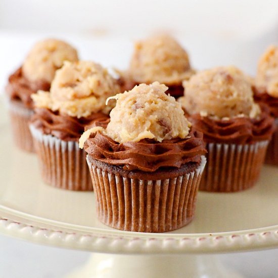 German Chocolate Cupcakes