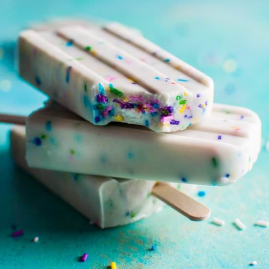 Vanilla Funfetti Popsicles