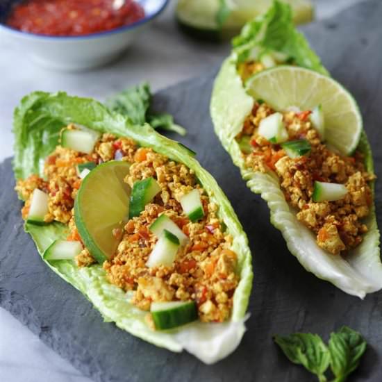 Sofritas Tofu Lettuce Wraps