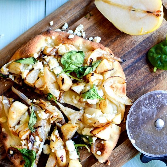 Pear and Gorgonzola Flatbread