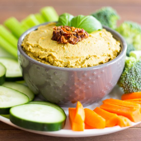 Sun-Dried Tomato and Basil Hummus