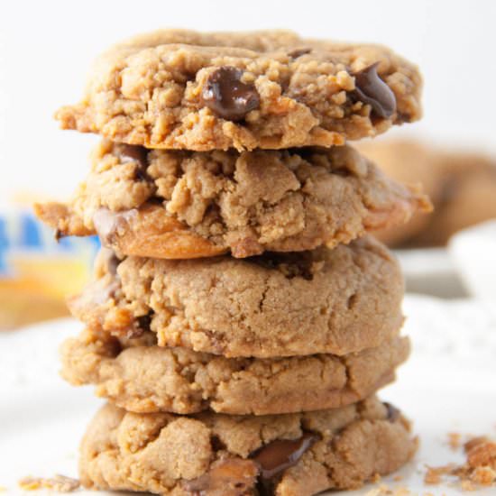 Butterfinger Peanut Butter Cookies