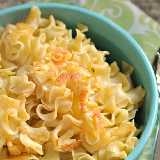 Buttery, Crispy Egg Noodles