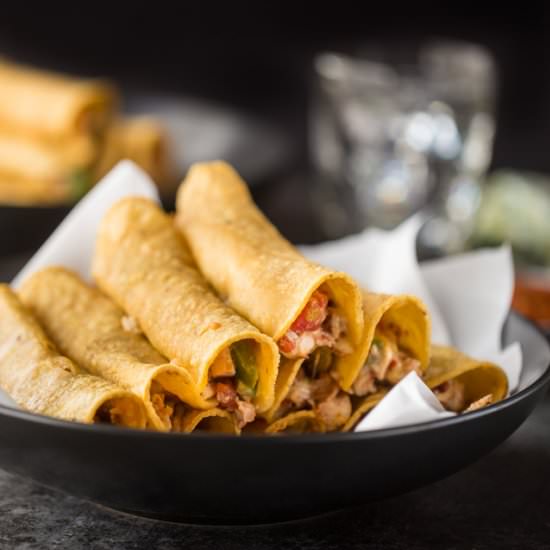 Vegetable and Chicken Taquitos