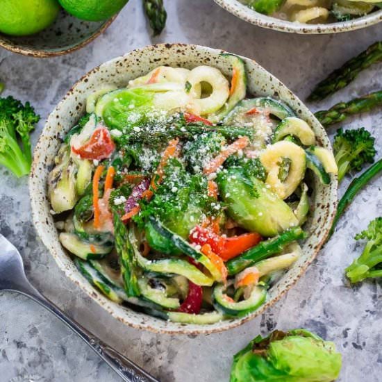 Cauliflower Alfredo Zoodles