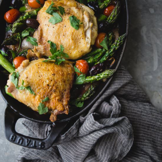 Baked Chicken with Asparagus