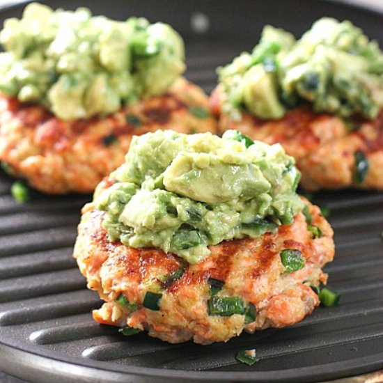 Salmon Burgers with Avocado Salsa