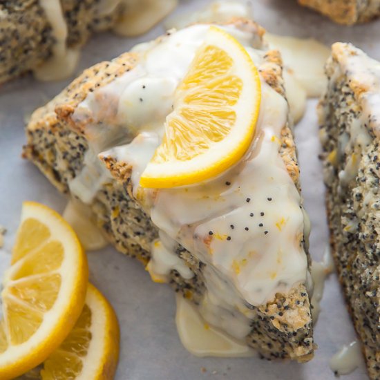 Meyer Lemon Poppy Seed Scones