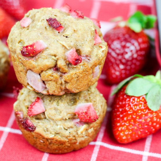 Whole Wheat Strawberry Muffins