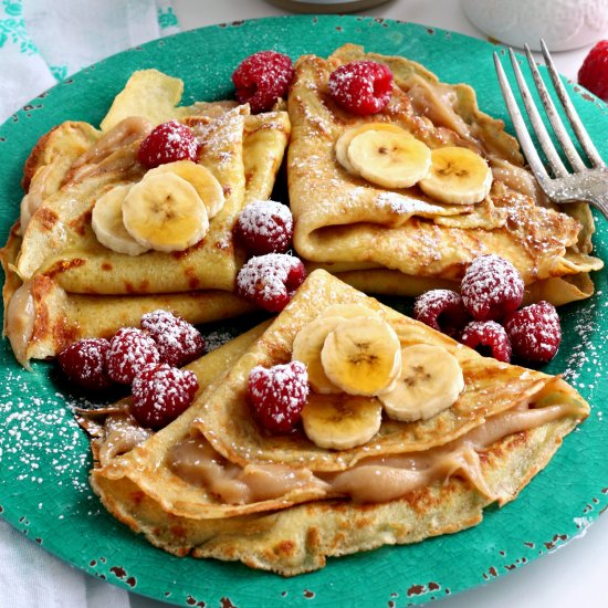 White Chocolate Banana Bread Crepes