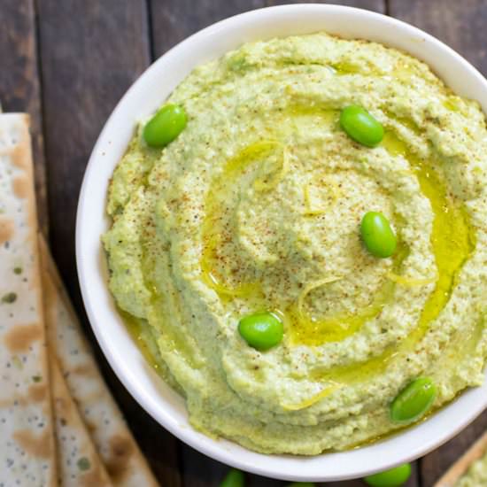 Spicy Lemon Edamame Hummus