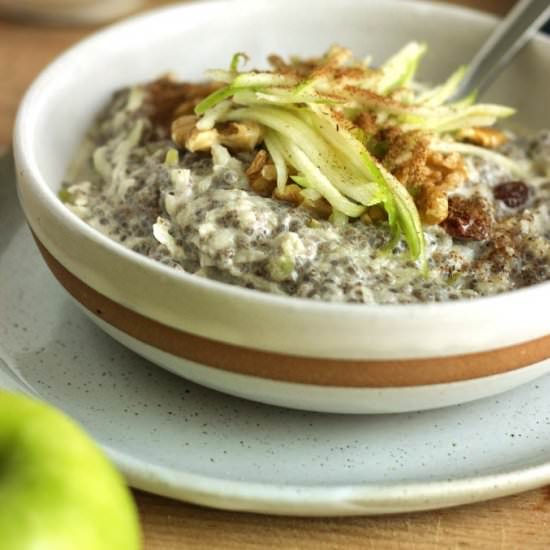 Chia, Apple and Cinnamon Bircher