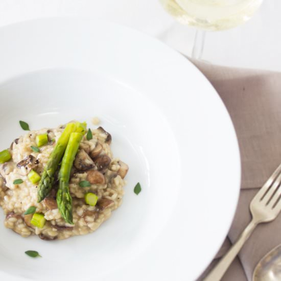 Asparagus and Mushroom Risotto