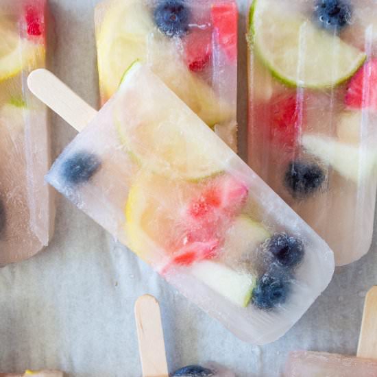 Rose Sangria Popsicles