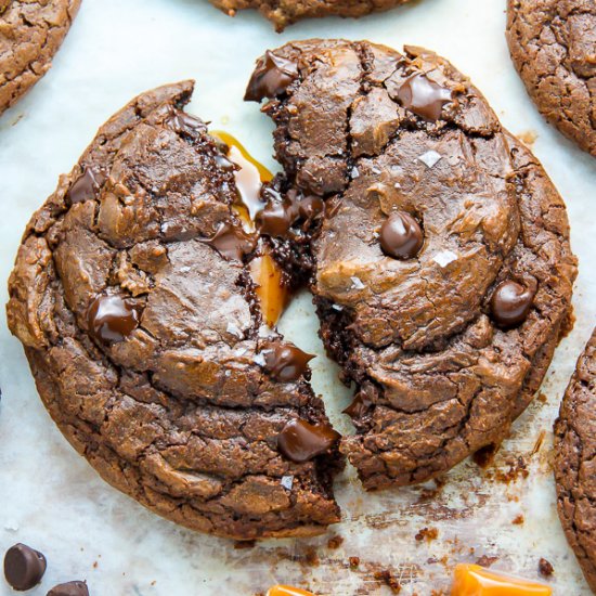 Salted Caramel Chocolate Cookies