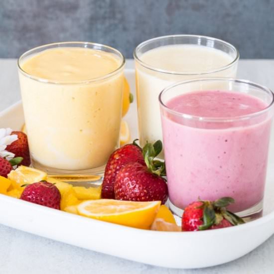 Yogurt protein smoothie 3 ways