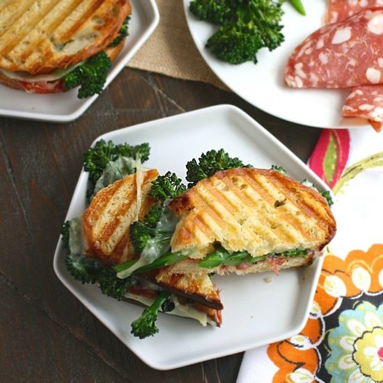 Broccolini Salami & Cheese Panini