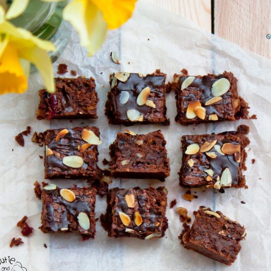 Hazelnut and Cranberry Brownies