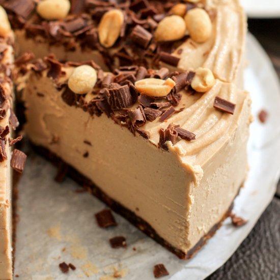 Chocolate PB Raw Cheesecake