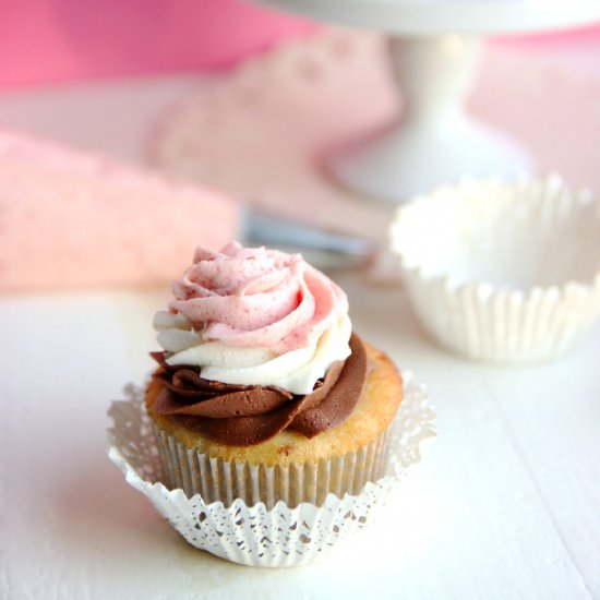 Neopolitan Cupcakes