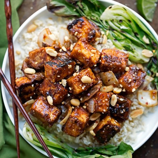 Spicy Peanut Tofu Stir Fry