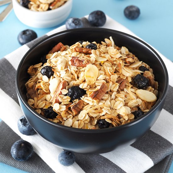 Orange and Blueberry Toasted Muesli