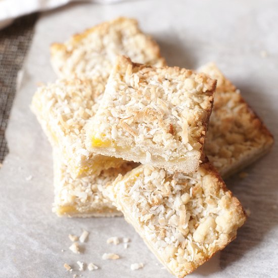 Coconut Lemon Crumb Bars