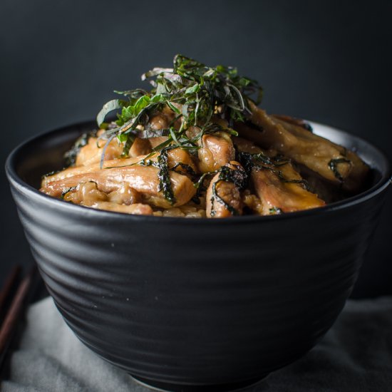 Pork and Shiso Butter Soy Donburi