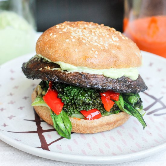 Vegan Portoello Mushroom Burger